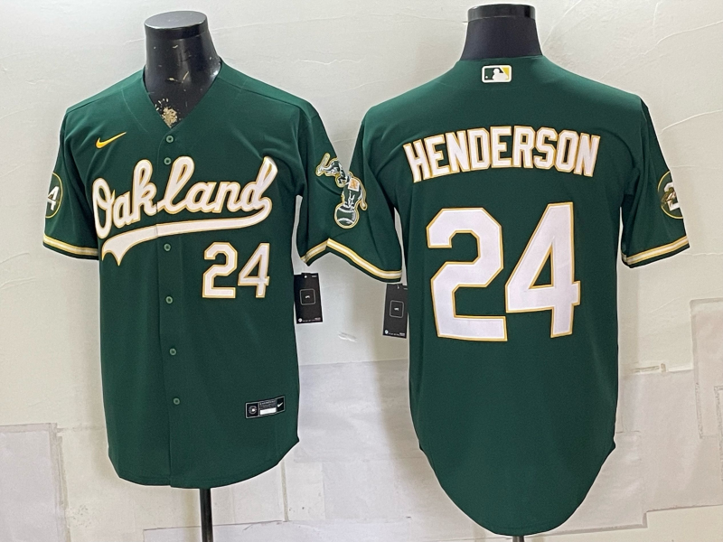 Men Oakland Athletics #24 Henderson green Nike 2026 MLB Jersey 0809002->oakland athletics->MLB Jersey